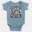 Straight Outta Puzhal Short Sleeve Baby Onesie in Light Blue Color